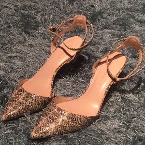 Snake print heels
